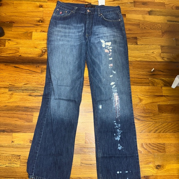 Prada jeans practicaly new with a tie dye detail in the back - Picture 1 of 11